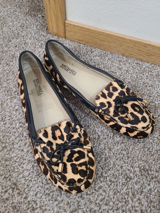 Michael Kors Shoes - Michael Kors Daisy Moc Calf Hair Leopard Print Loafers Moccasins Flats Mobwife